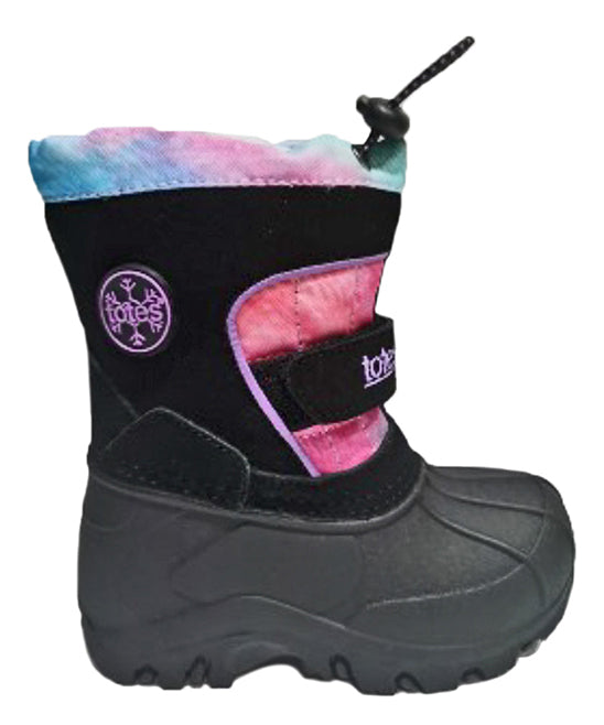 Black & Berry Tie-Dye Pac Snow Boots - Girls Size 10 - F3 - 808
