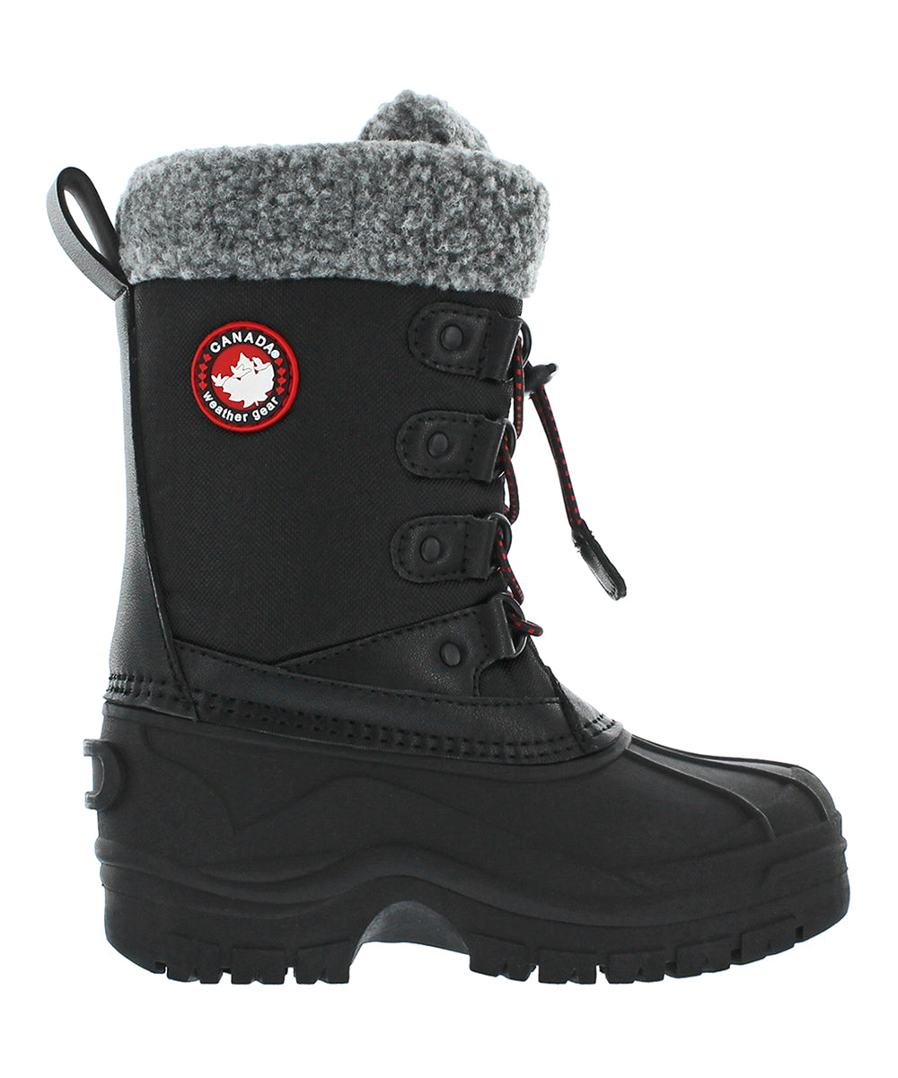 Canada Weather Gear Cold Weather Boots Black/Red - Black & Red Liam Duck Boots - Kids Size 5M - F7 - 933