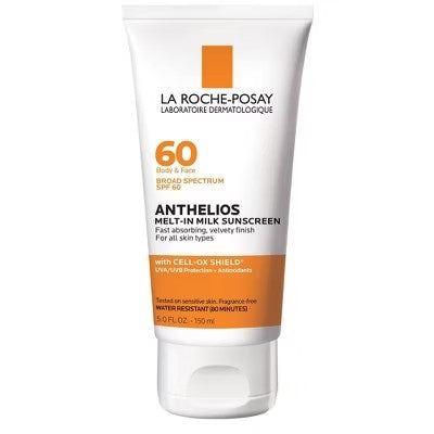 La Roche Posay Anthelios Sunscreen, Melt-In-Milk for Face and Body Sunscreen Lotion - SPF 60 - 5oz  - F13 - 1237