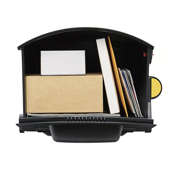 Architectural Mailboxes Patriot Classic Plastic Post Mount Black Mailbox 1957