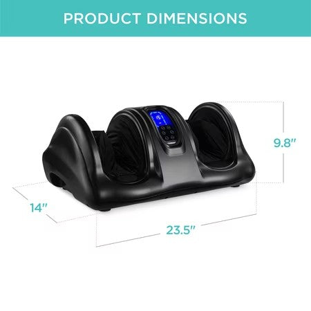 Best Choice Products Therapeutic Kneading & Rolling Shiatsu Foot Massager w/ High Intensity Rollers, Remote - Black -F3-1966