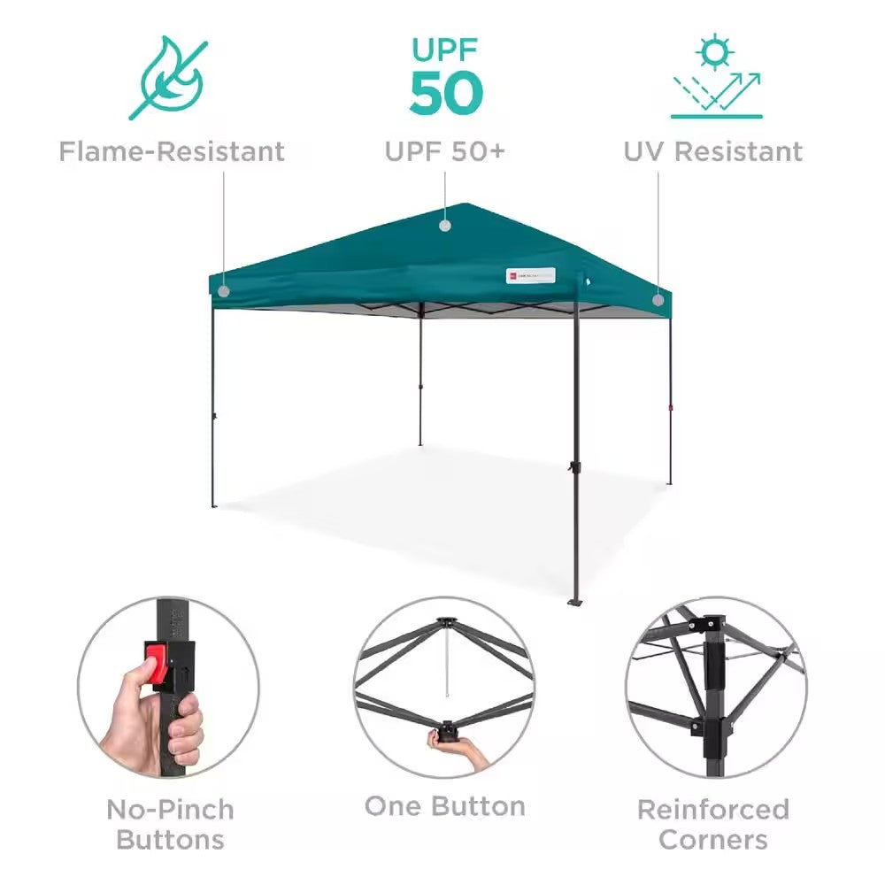 12 ft. x 12 ft. Cerulean Easy Setup Pop Up Canopy Instant Portable Tent with 1-Button Push and Carry Case - E3 - 1609