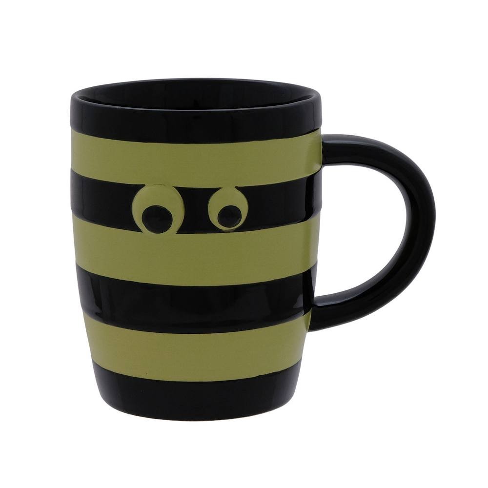 Celebrate Together  Halloween Googly Eye Mummy Coffee Mug, Green -B10-1240