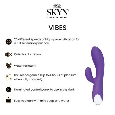 SKYN Vibes Rechargeable Rabbit Vibrator -K8-1604 -F1-1779
