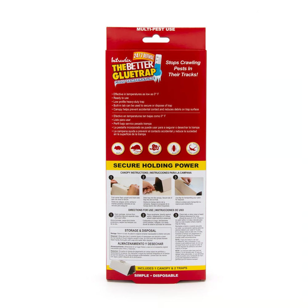 Intruder The Better Gluetrap Cold Temperature Large Glue Trap For Insects/Rodents/Snakes 2 pk - C8 - 420