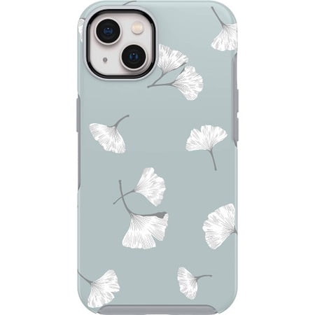 OtterBox iPhone 13 Pro Symmetry Series Case - Gingko Gray: Bump-Resistant Leaf Design - K1 - 1405