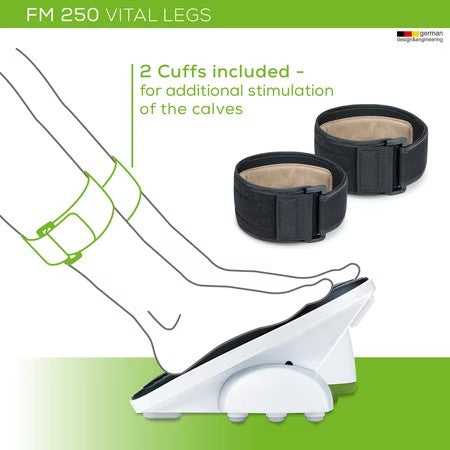 Beurer Vital Legs EMS Booster for Circulation on Feet & Calves, Reduces Swelling & Cramps, FM250 - G13 - 923
