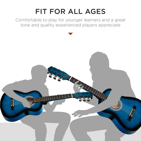 Best Choice Products Walmart Exclusive 38in Beginner Acoustic Guitar Starter Kit w/ Gig Bag, Strap, Extra Strings - Walmart Blue - A7 - 1453