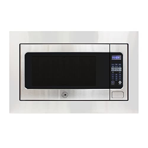 BRAMA Microwave Oven Built-In 1200-Watts with 10 Power Levels Pre-Set Cooking Settings and Express Cook, Sensor and Speed Cooking and Silent Mode with Glass Turntable, 2.2 Cu.Ft., Metallic H46