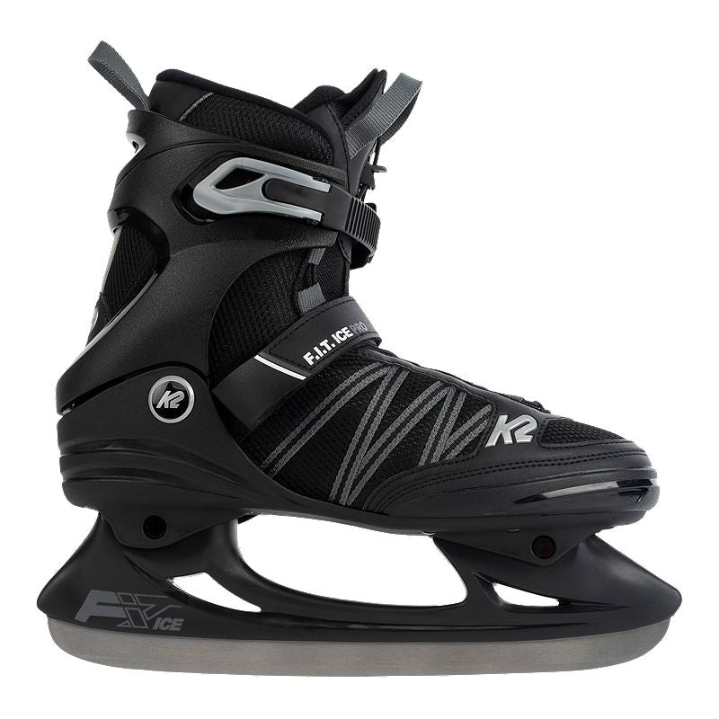 K2 F.i.t. Ice Pro Speed-Lace Water-Repellent Ice Skates with Hockey Blades -A2-0437