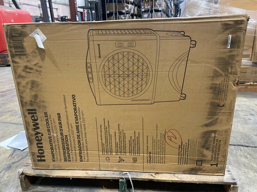 Untested - Honeywell 1062-CFM 3-Speed Indoor/Outdoor Portable Evaporative Cooler for 610-sq ft - H5 - 5