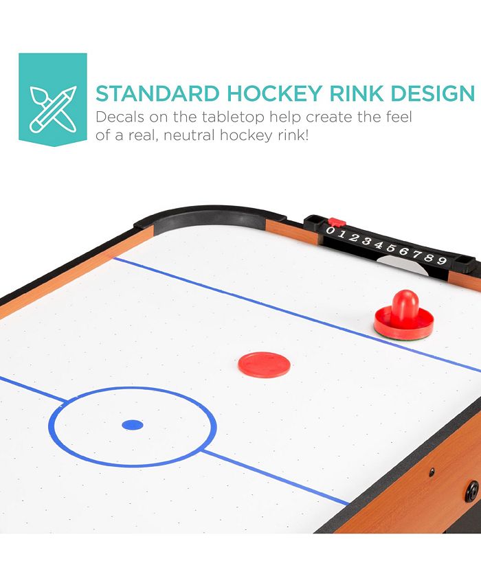 Best Choice Products 40in Air Hockey Arcade Table w/ 100V Motor, Electric Fan, 2 Strikers, 2 Pucks - Brown - NO SIZE - H3 - 1003