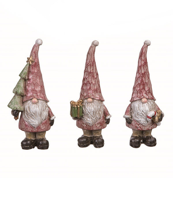Red & Green Assorted Santa Gnome Figurine - Set of 12 - C13 - 1549