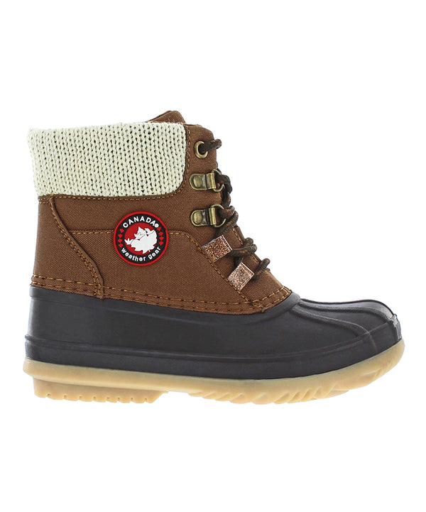Canada Weather Gear Girls' Cold Weather Boots Chestnut - Chestnut Berrg Duck Boots - Girls Size 6M - B5 - 1391