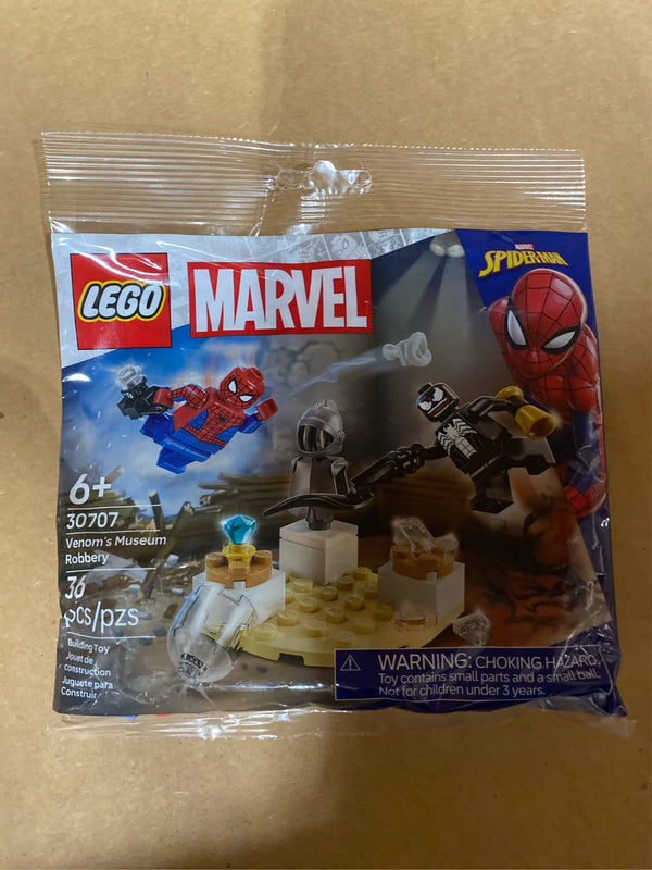 LEGO Marvel Venom's Museum Robbery - Super Hero Building Set for Kids - Includes Spider-Man and Venom Minifigures - 30707 - G7 - 1839