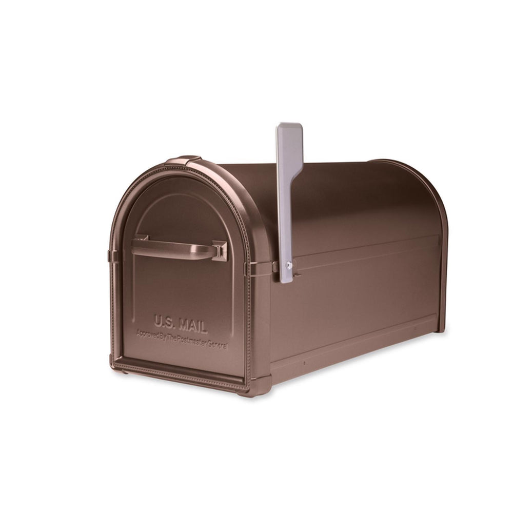 Architectural Mailboxes Hillsborough Classic Galvanized Steel Post Mount Copper Mailbox 1921