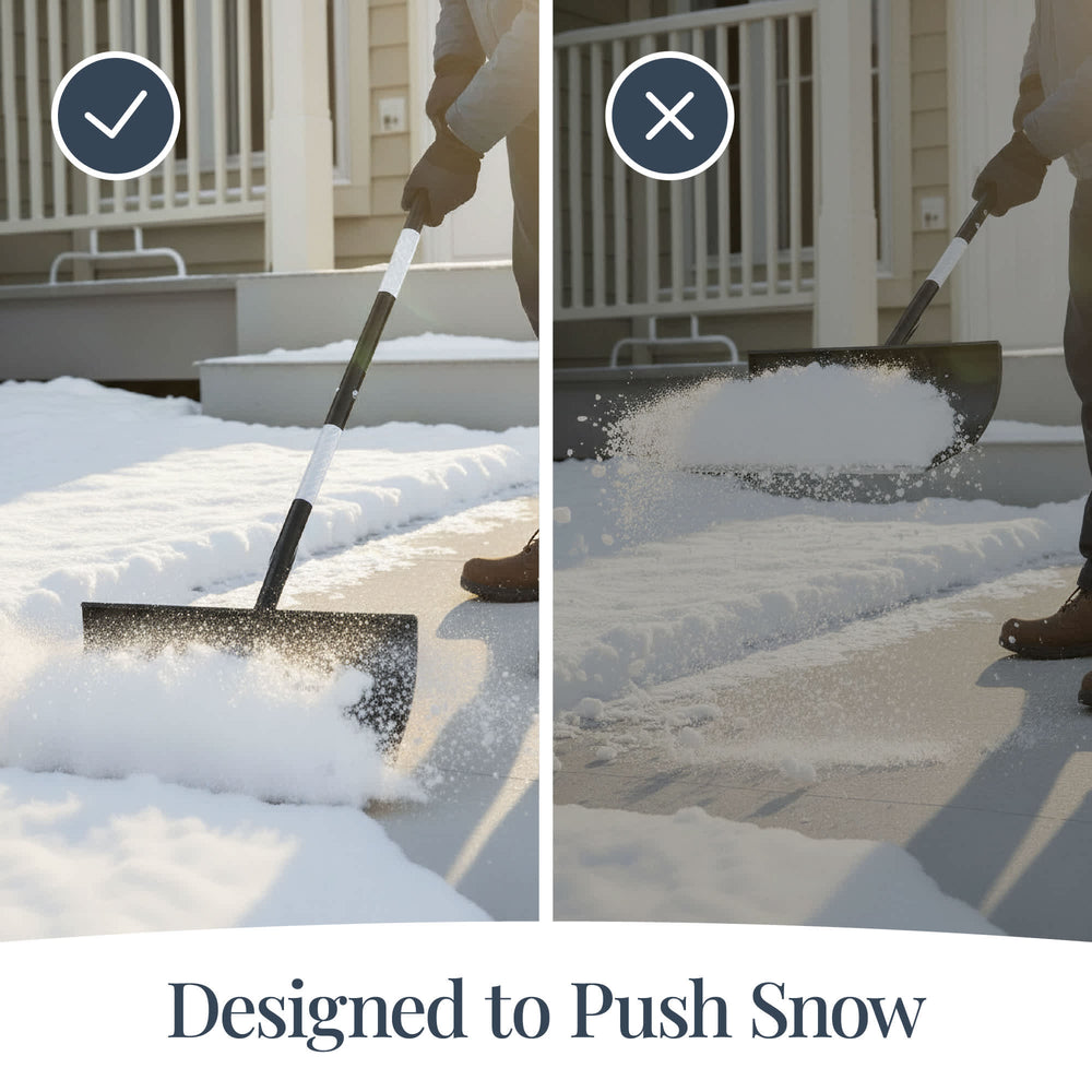 Best Choice Products 24 Snow Pusher Heavy Duty Hand Plow - Black - L13 - 294 -C8-0351 -C8-0354 -C8-0365