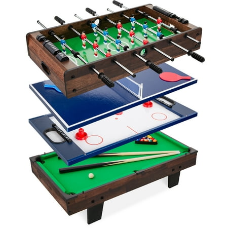 Best Choice Products 4-in-1 Multi Game Table, Childrens Arcade Set W/ Pool Billiards, Air Hockey, Foosball - C14 - 1503