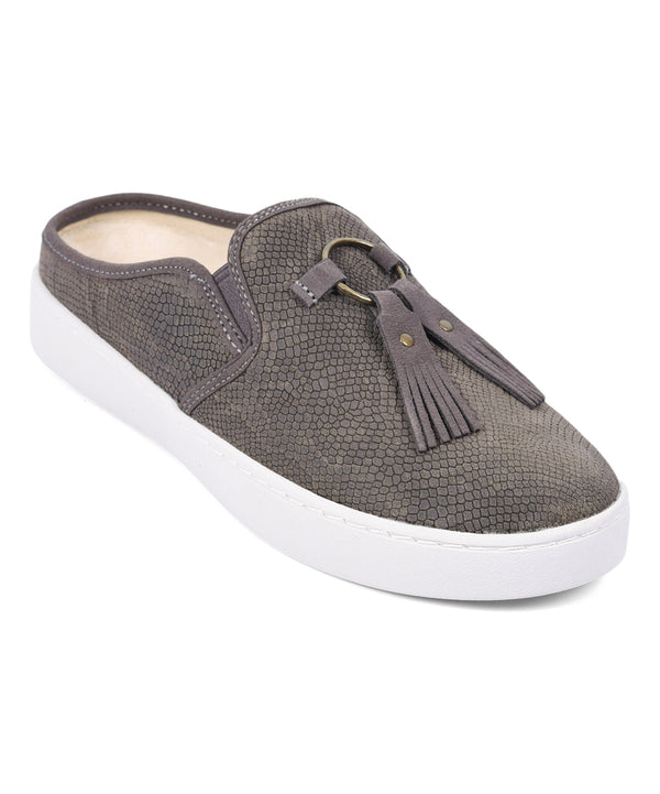 Spenco Women's Sneakers Fossil - Fossil Gray Bindie Leather Mule - Women size9b -J10-0252