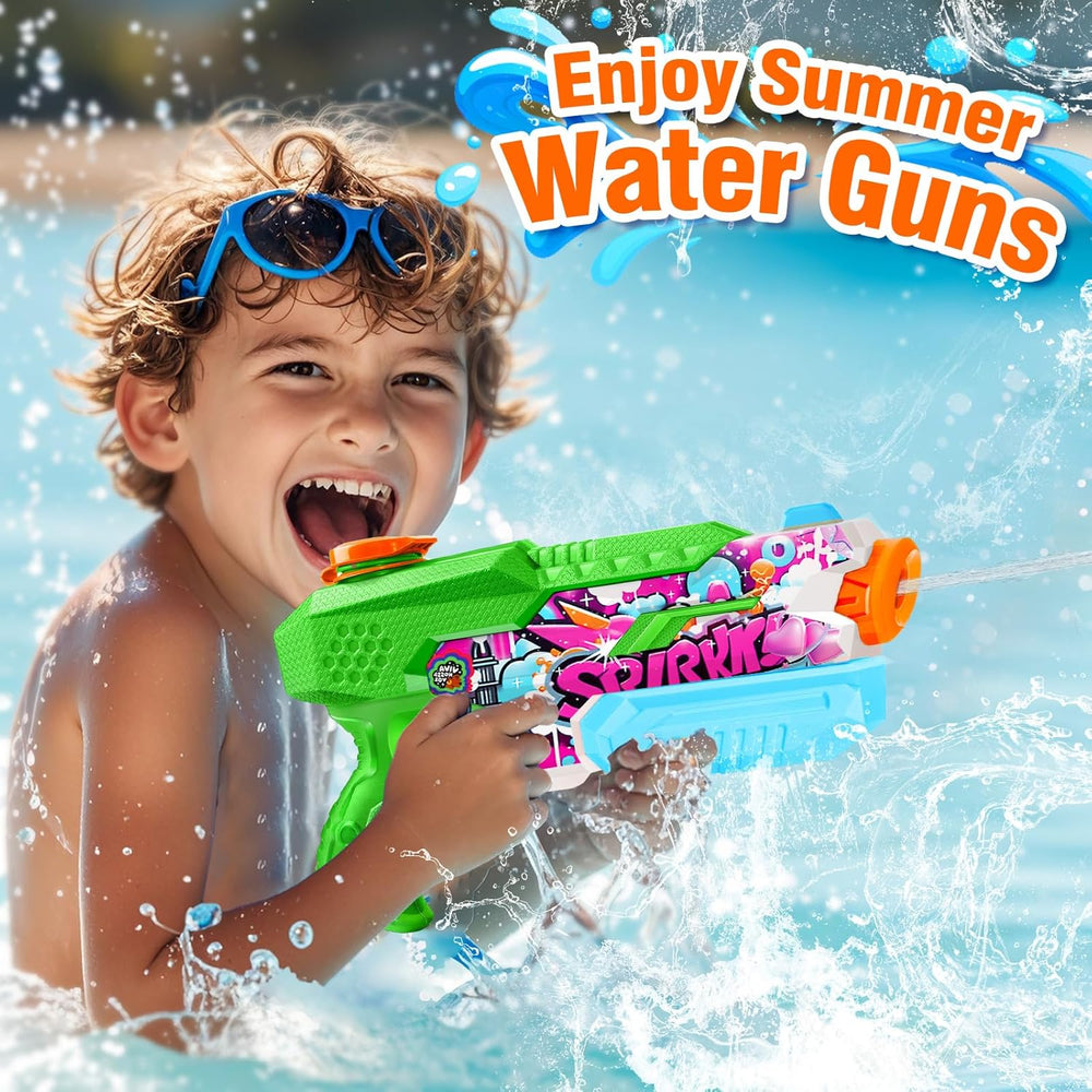 Water Gun for Adults Kids: 600CC 4 Pack Squirt Blasters Super Water Guns for Adults Kids,Water Gun Outdoor Toys High Capacity Summer Soaker for Swimming Pool Beach Fighting, Long Shooting Distance 1375