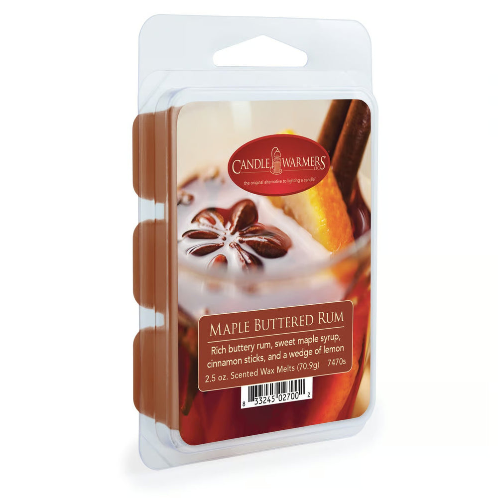 (Pack of 5) Candle Warmers Brown Maple Buttered Rum Scent Wax Cubes 2.5 oz - C6 - 370