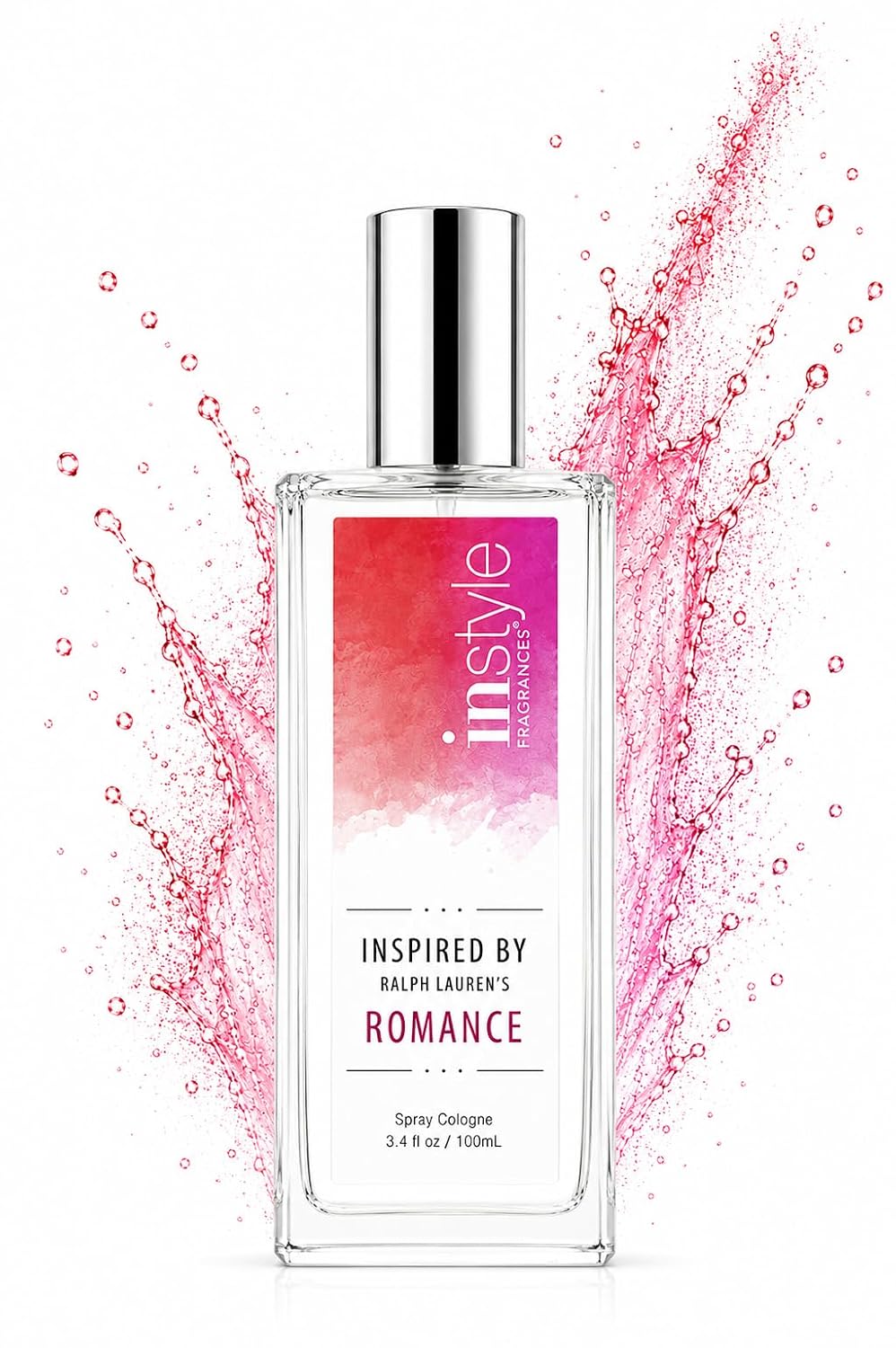 Instyle Fragrances | Inspired by Ralph Lauren's Romance | Women's Eau de Toilette | Vegan, Paraben Free, Phthalate Free | Never Tested on Animals | 3.4 Fluid Ounces -G6-0067