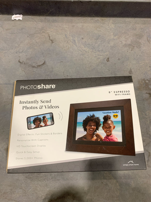 Simply Smart Home PhotoShare Friends and Family 8" Smart Digital Photo Frame -F12-0929 -F12-0931 -F12-0935 -B7-1171 -B7-1172 -B7-1173
