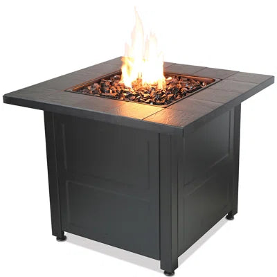 Endless Summer 30,000 BTU LP Gas Outdoor Fire Table W/Resin Mantel And Lava Rock