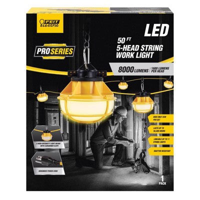 Feit Electric Pro Series 8000 lm LED Corded String/Linkable Work Light - F5 - 878