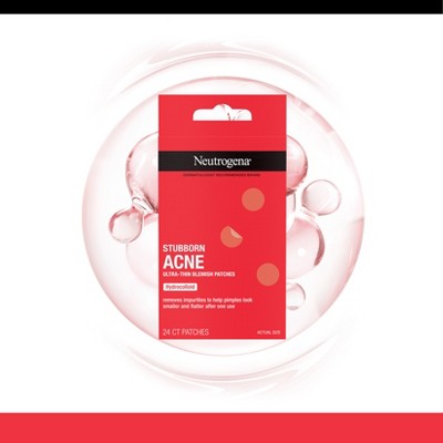 (Lot of 2) Neutrogena Stubborn Acne Patches - Ultra-Thin Hydrocolloid Spot Stickers - 24ct - K3 - 1443