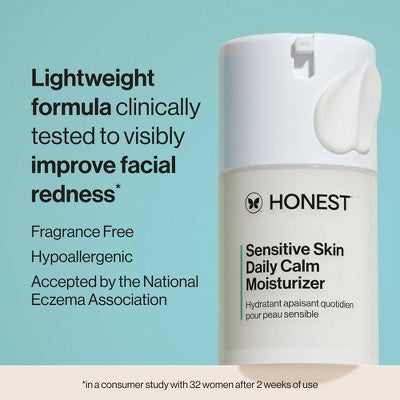 Honest Beauty Sensitive Skin Daily Calm Moisturizer with Hyaluronic Acid and Allantoin - 1.7 fl oz - K1 - 1397