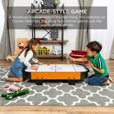 Best Choice Products 40in Air Hockey Arcade Table w/ 100V Motor, Electric Fan, 2 Strikers, 2 Pucks - Arcade - H2 - 981