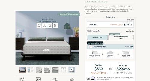 Sienna 10in Hybrid Plush Mattress - Twin XL