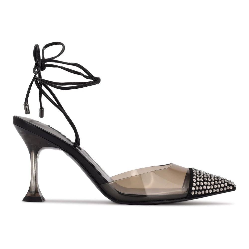 Nine West Haina Women's Ankle Wrap Rhinestone High Heels - G4 - 838