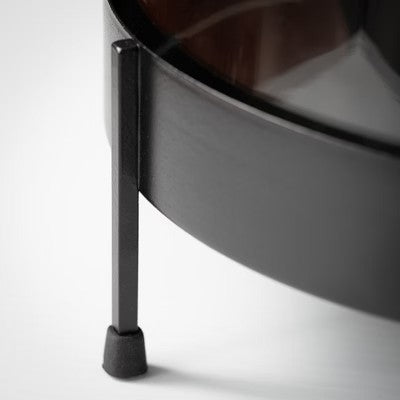 Sullivans Wide Hurricane Candle Platform Black 9"H Metal - B10 - 579