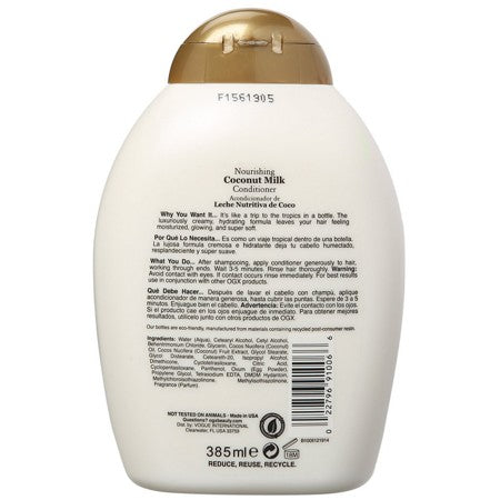 OGX Nourishing Coconut Milk Conditioner 13 oz -F9-1865 -F9-1866 -F9-1867