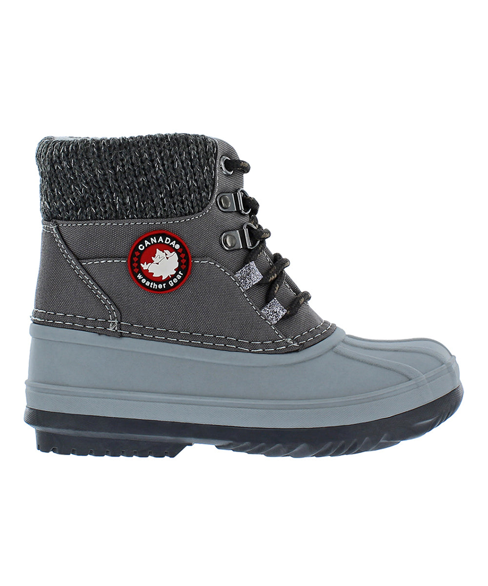 Canada Weather Gear Girls' Cold Weather Boots Grey - Gray Berrg Duck Boots - Girls size 7M - C4 - 1376