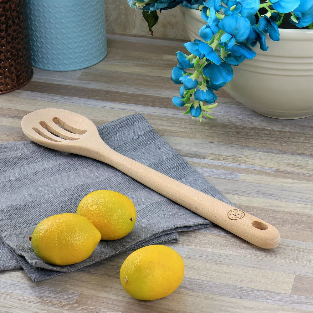 Martha Stewart Bainford 14 Inch Beech Wood Slotted Spoon - G9 - 1719