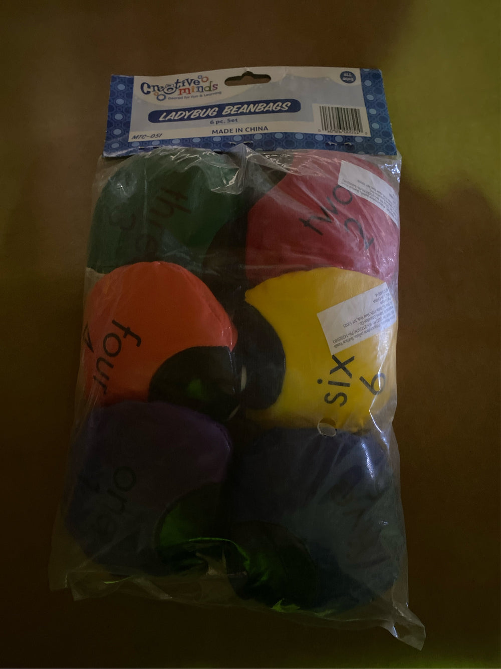 Cre8tive Minds Number Bean Bags for Kids, Playroom & Classroom Supplies, Create Fun Bean Bag Toss Math Games, Set of 6 Beanbags, Active Play, Multicolor - Toddler Toys for All Ages - L10 - 170