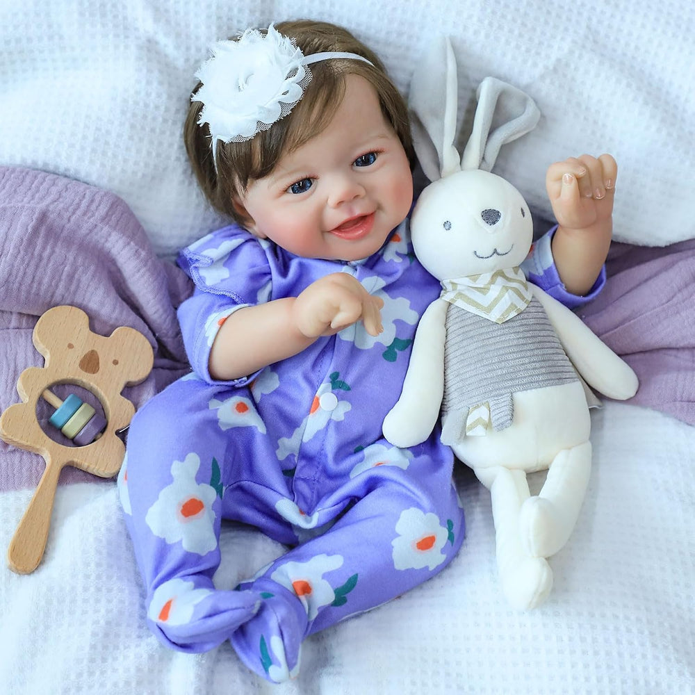 SCOM Realistic Reborn Baby Dolls, 20 Inch Real Baby Feeling Realistic-Newborn Dolls Adorable Smiling Real Life Baby Dolls with Gift Box for Kids Age 3 1313