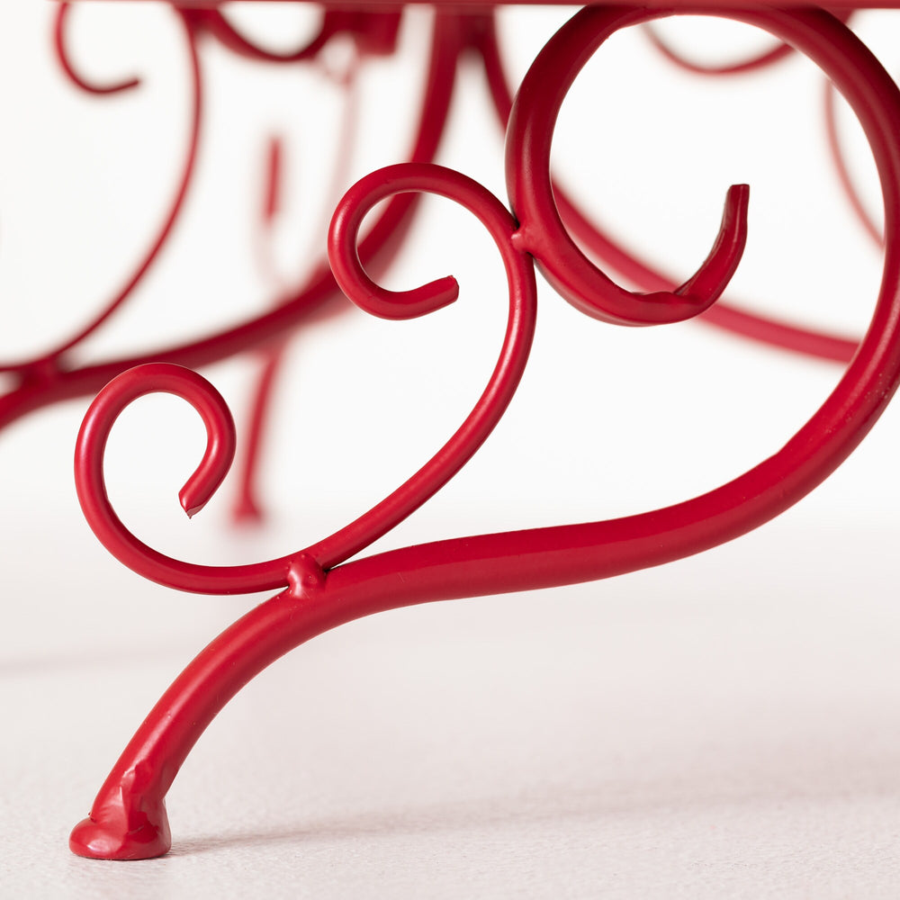 Sullivans 1-Pack Red Metal Rustic Decorative Tray -G5-0016