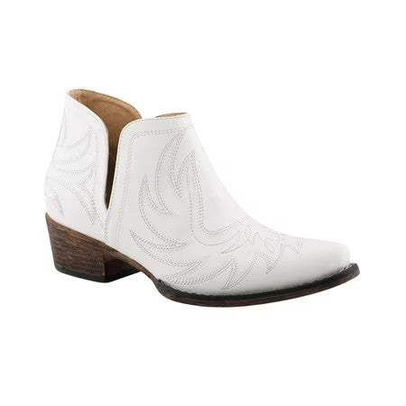 Roper Womens Ava Embroidered Snip Toe Cowboy Ankle Boots size 6 -J3-1474