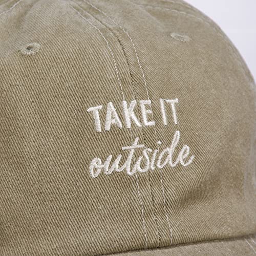 Primitives by Kathy Baseball Caps Brown - Brown 'Take It Outside' Baseball Cap - C10 - 1584