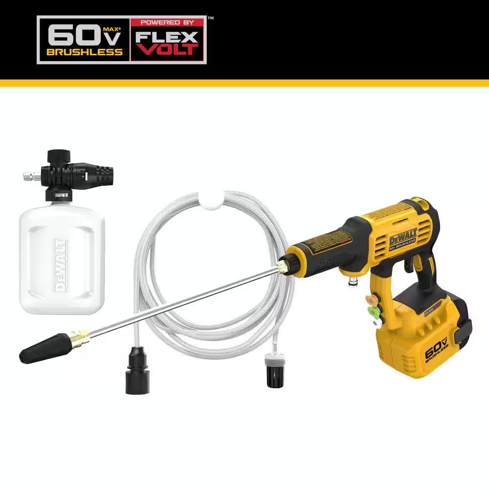 DEWALT FLEXVOLT 60V MAX 1000 PSI 1.0 GPM Cold Water Cordless Battery Power Cleaner (Tool Only) 1864