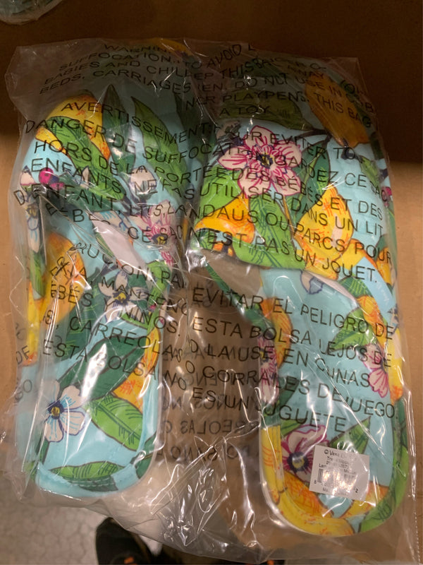 Vera Bradley Lemon Grove Travel Slippers Womens Medium 7-8 Slip on Mules Comfort -F5-0838 -F5-0839 -A4-1060 -A4-1061