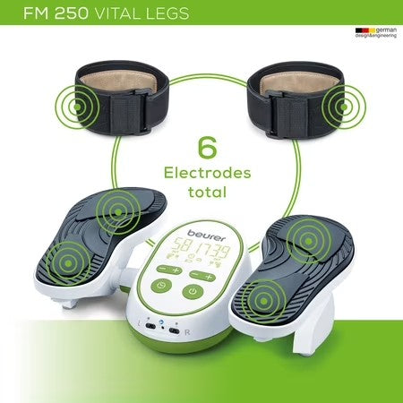 Beurer Vital Legs EMS Booster for Circulation on Feet & Calves, Reduces Swelling & Cramps, FM250 - C2 - 1268