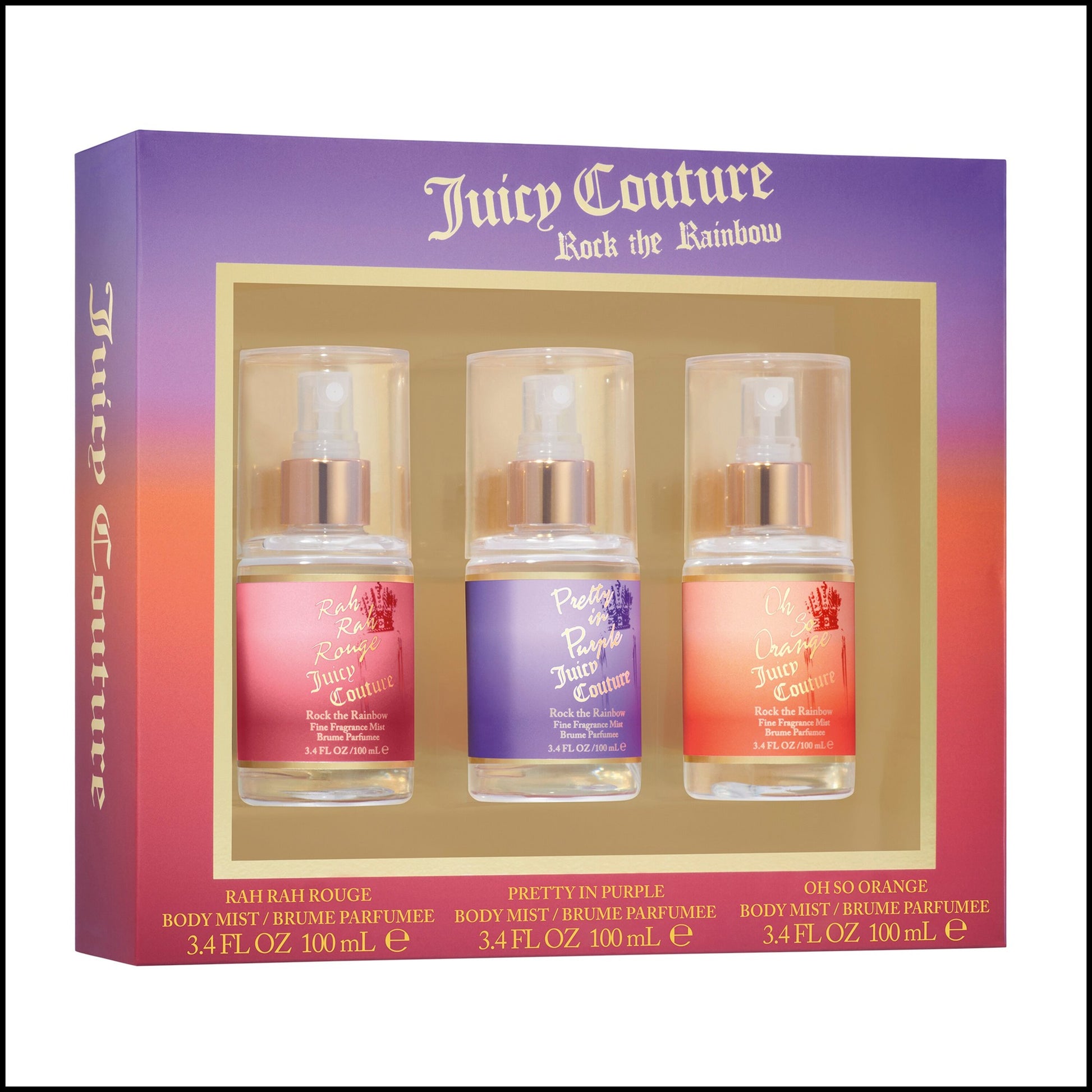 Juicy Couture Rock the Rainbow 3.4 Oz Trio Gift Se