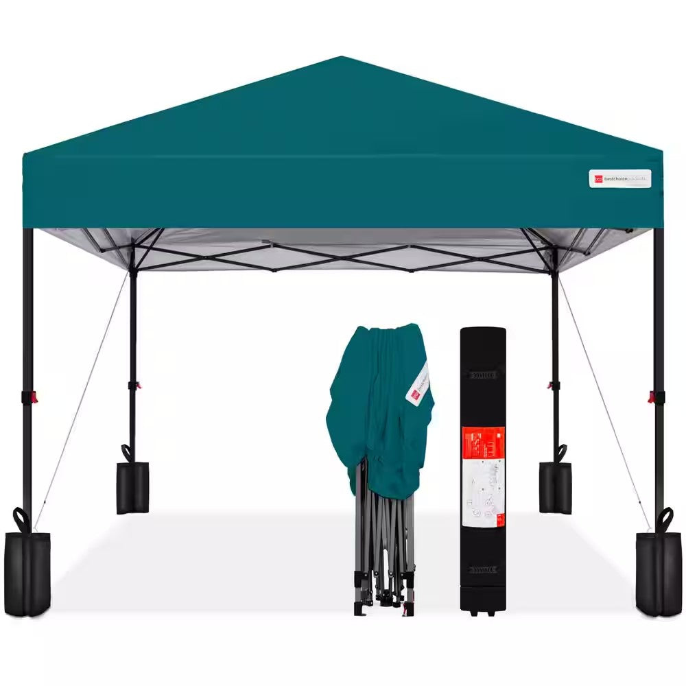 12 ft. x 12 ft. Cerulean Easy Setup Pop Up Canopy Instant Portable Tent with 1-Button Push and Carry Case - E3 - 1609