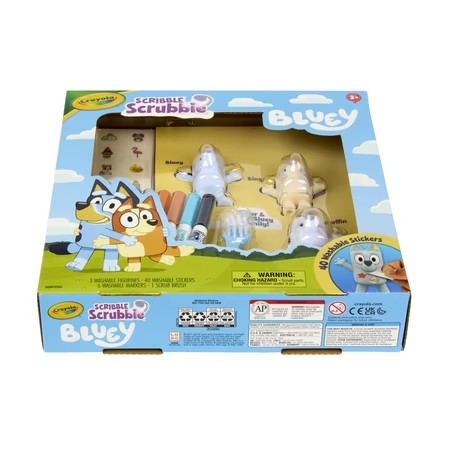 Crayola Bluey Scribble Scrubbie Pets Playset, 3 Count, Easter Basket Essentials, Bluey Toy, Arts and Crafts, Easter Gift for Toddlers, Ages 3+ -G4-0015