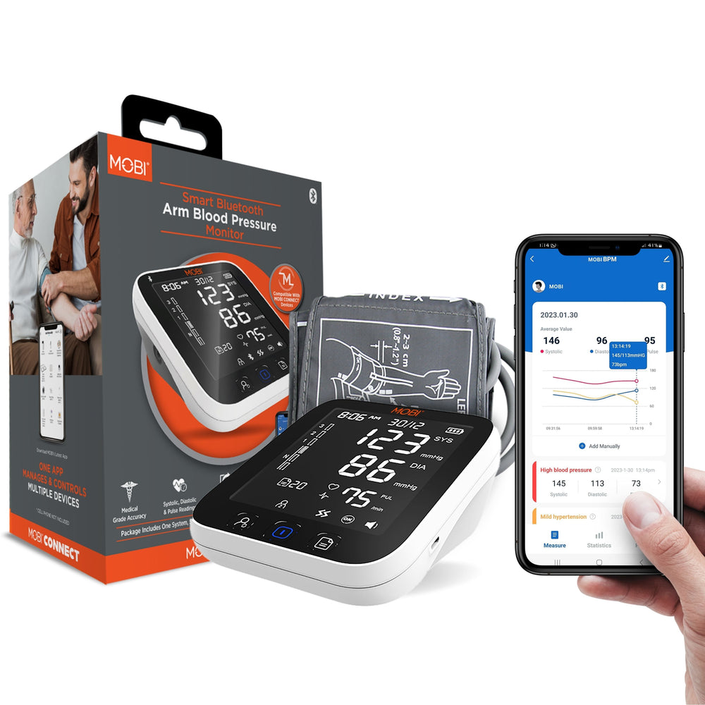 MOBI Connect Smart Bluetooth Upper Arm Blood Pressure Monitor Automatic Blood Pressure Machine - J8 - 1621